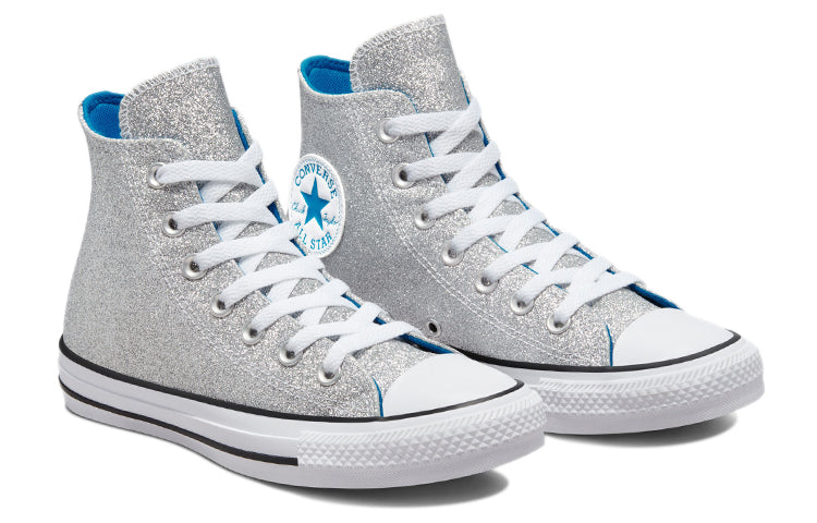 (WMNS) Converse Chuck Taylor Authentic Glam Hi 'Gray Silver' 572046C