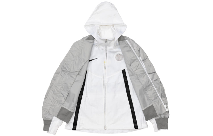 Nike x sacai Double Layer Sports Hooded Jacket Asia Sizing 'Grey' CZ4697-097