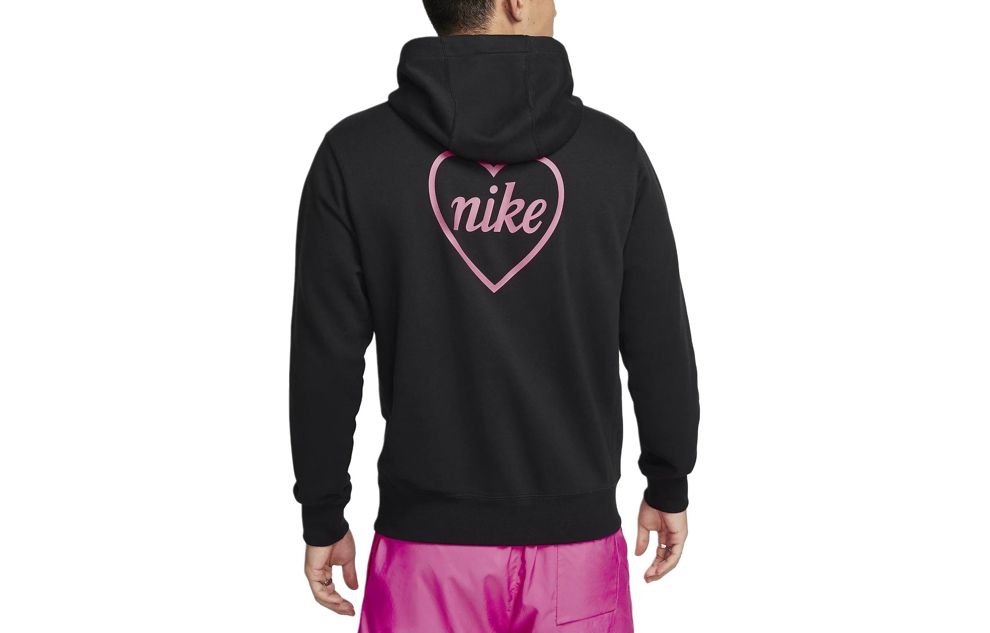Nike Sportswear Pullover French Terry Hoodie 'Black Pinksicle' FZ5201-010