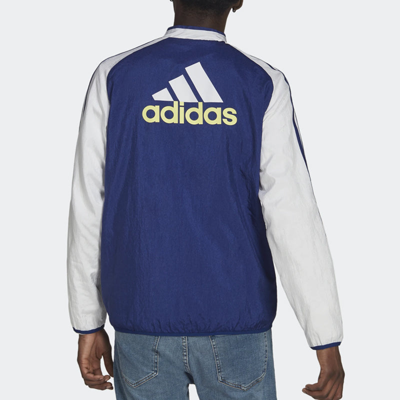 adidas Soccer/Football Sports Contrasting Colors Woven Logo Jacket 21-22 Season Juventus White GR2900
