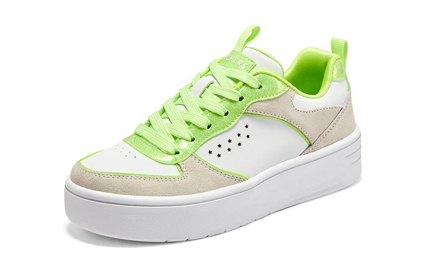 (GS) Skechers Court High 'White Beige Green' 310194L-WLM