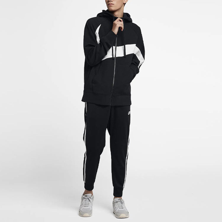 Nike Large Logo Printing Sports Hooded Jacket Black AR3084-010