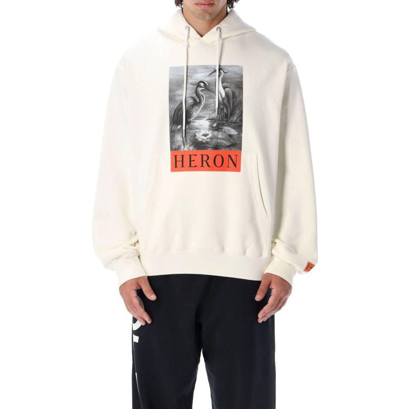 HERON PRESTON NF Heron BW Hoodie 'White Black' HMBB024C99JER0030110