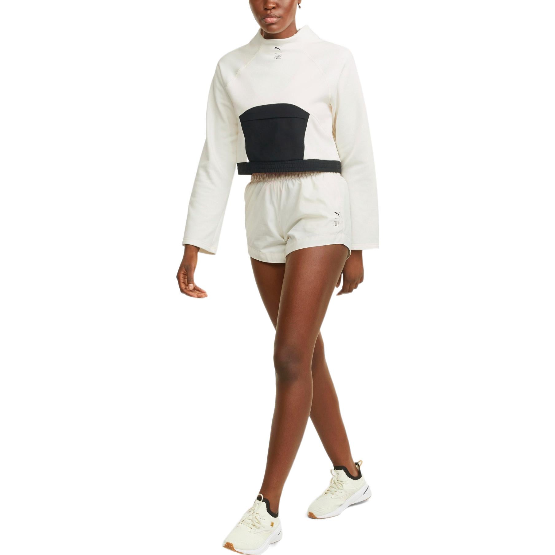 (WMNS) PUMA Train First Mile X Mock Neck Long Sleeve Pullover 'White' 520997-73