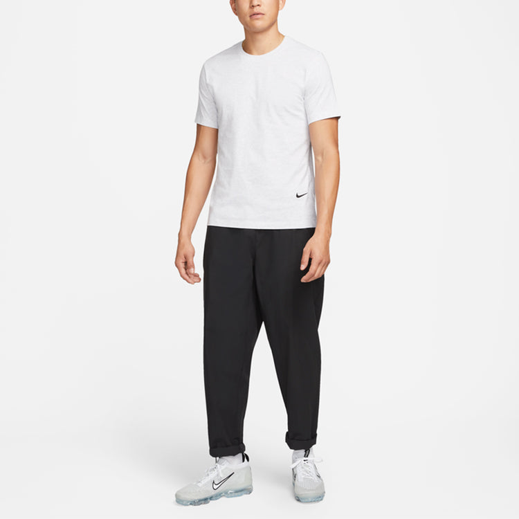 Men's Nike Solid Color Round Neck Pullover Short Sleeve Birch Color T-Shirt DM2387-051