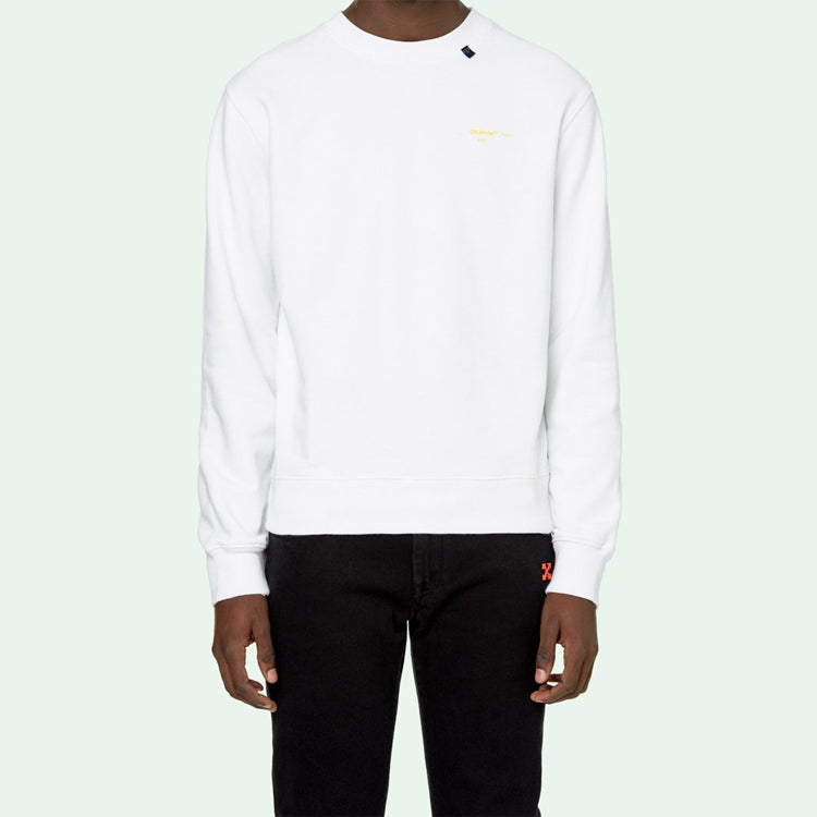 Off-White C/O Virgil Abloh Men'S White Acrylic Arrows Sweatshirt OMBA025F19E300100160