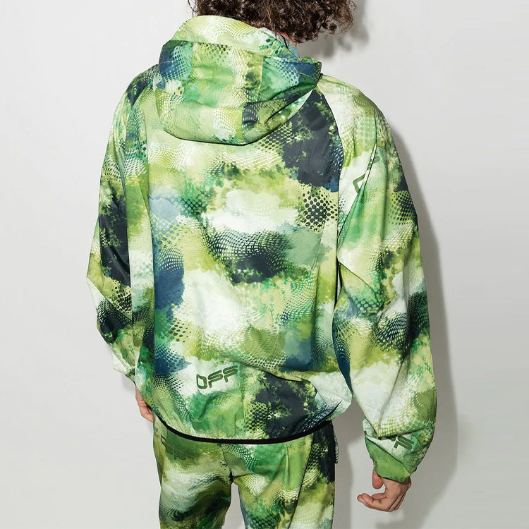 Off-White Zipper Camouflage Printing Jacket Version Green OMVL011I21FAB0028401