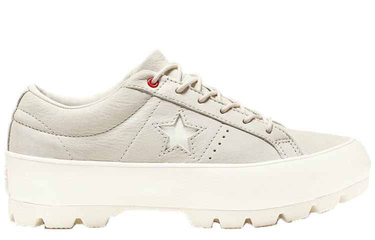 (WMNS) Converse One Star Lugged Low Top Sponge Cake Thick Sole Creamy 565065C