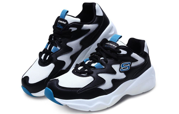 (WMNS) Skechers D lites Airy Unisex Black/White/Blue 88888105-WBKT