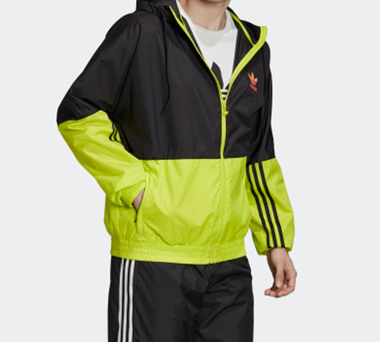 adidas originals Colorblock Zipper Sports Jacket Yellow GK5924