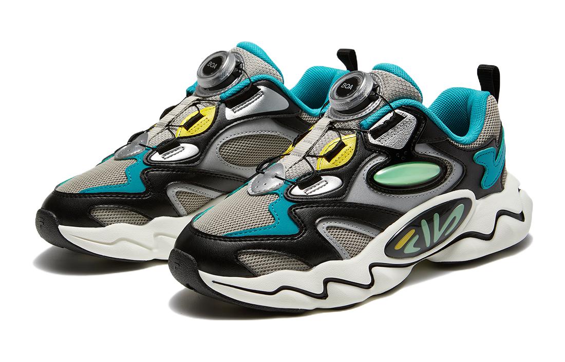 (GS) FILA Retro Running Shoes 'Grey Black Blue' K15B341106FSB