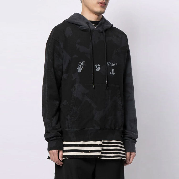 Off-White FW21 Tie Dye Alphabet Pattern Version Black OMBB034R21FLE0071009