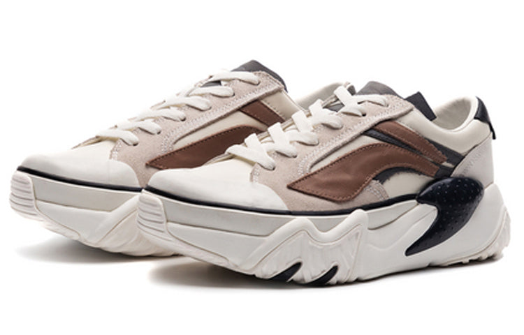 (WMNS) Li-Ning Wave HBRD 'White Black Brown' AGCP378-6