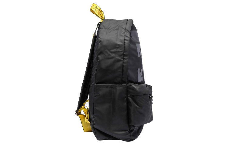Men's Off-White Logo Printing Material Black Backpack OMNB003F21FAB0061010