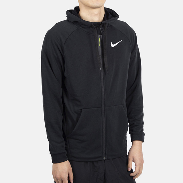 Nike Sports Training Casual Knit hooded Zipper Jacket Black CN9776-010
