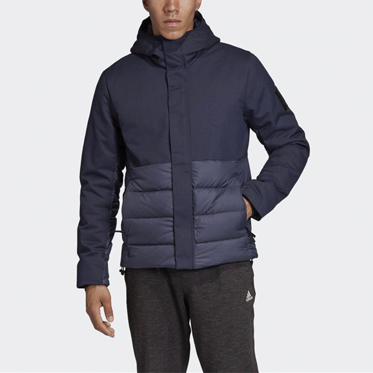 adidas Outdoor protection against cold Stay Warm hooded down Jacket Blue DZ1407