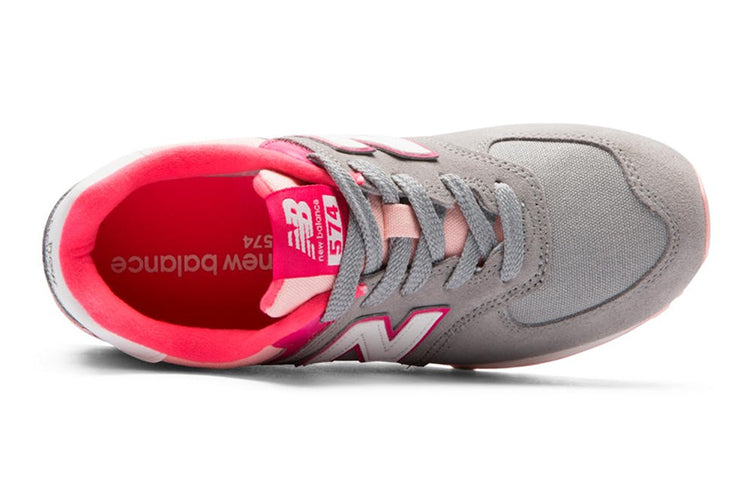 New Balance 574 Kid's Shoes Grey/Pink GC574HB