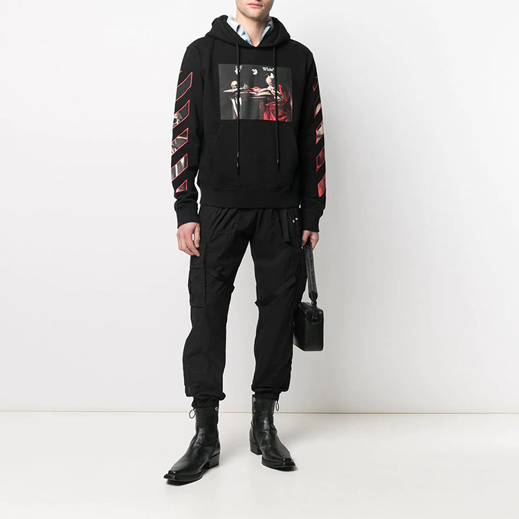 Off-White SS21 Parachute Logo Cargo Long Pants Black OMCF004R21FAB0011001