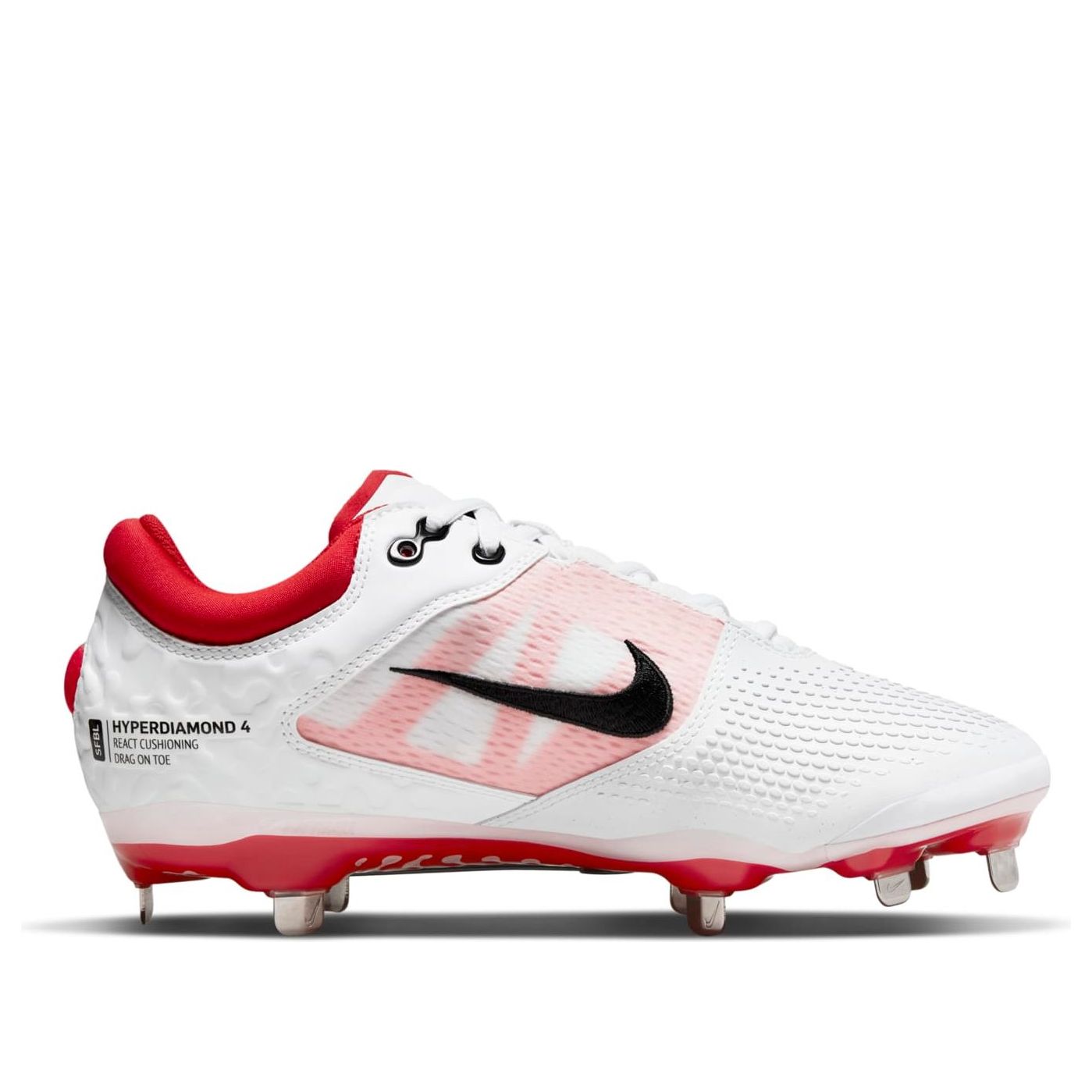 (WMNS) Nike Hyperdiamond 4 Elite 'White University Red' CZ5917-105