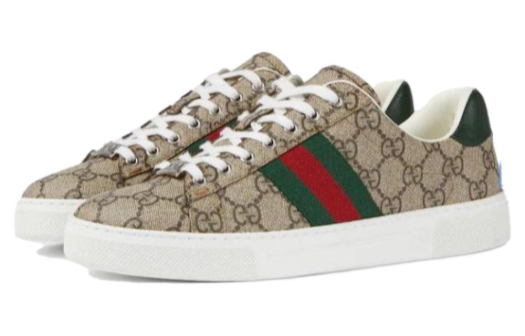 (WMNS) Gucci  Ace Sneaker With Web 'Beige Ebony GG Supreme' 760774-FACMZ-9746