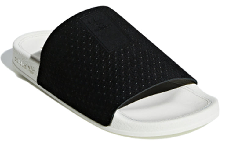 (WMNS) adidas originals Adilette Luxe 'Black White' CG6554