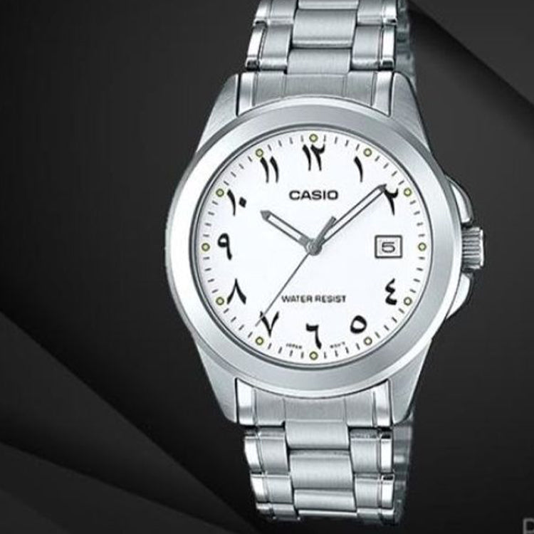 Men's CASIO Retro Sports Watch Business Mens White Analog MTP-1215A-7B3DF