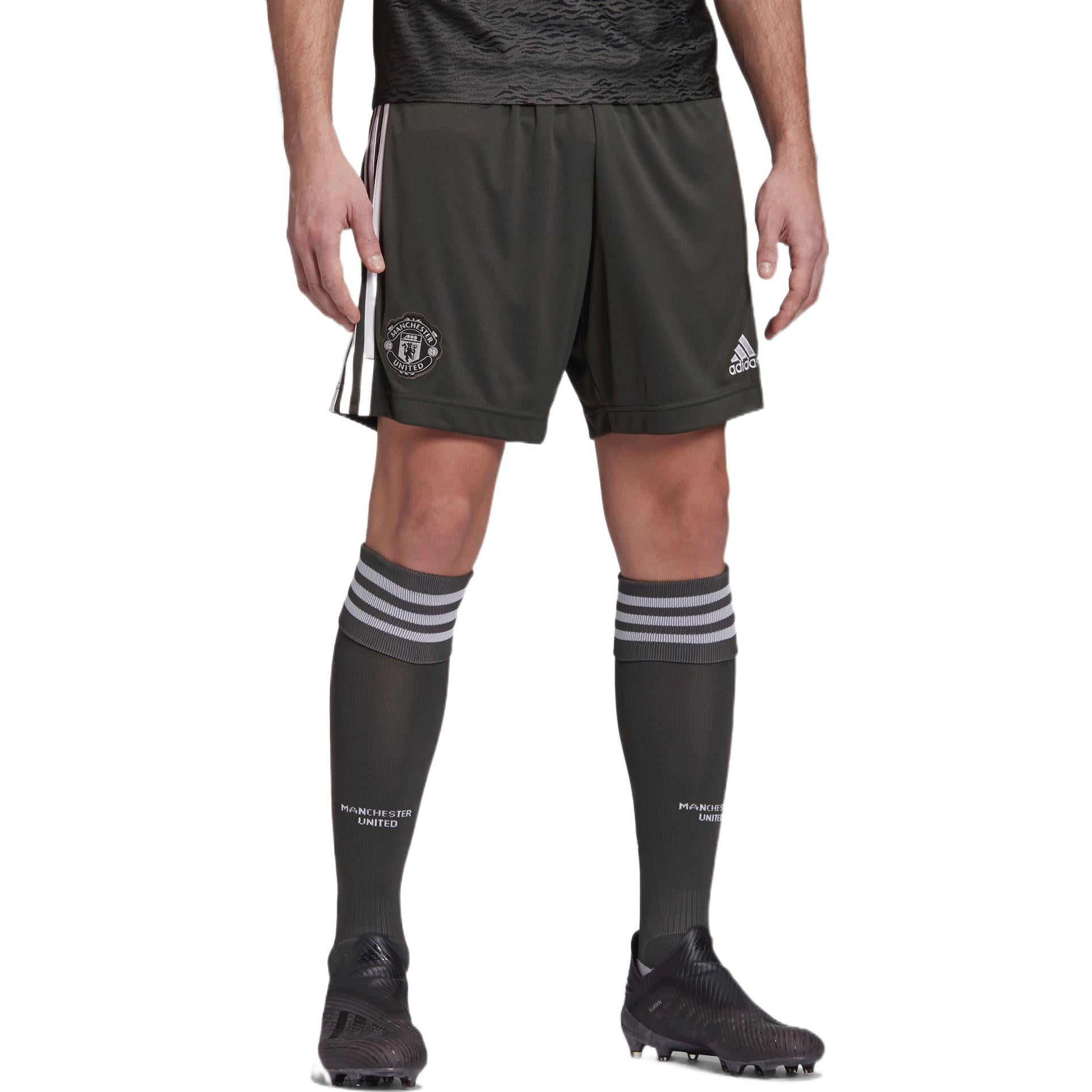 adidas Manchester United Away Shorts Asia Sizing 'Green White' FM1799