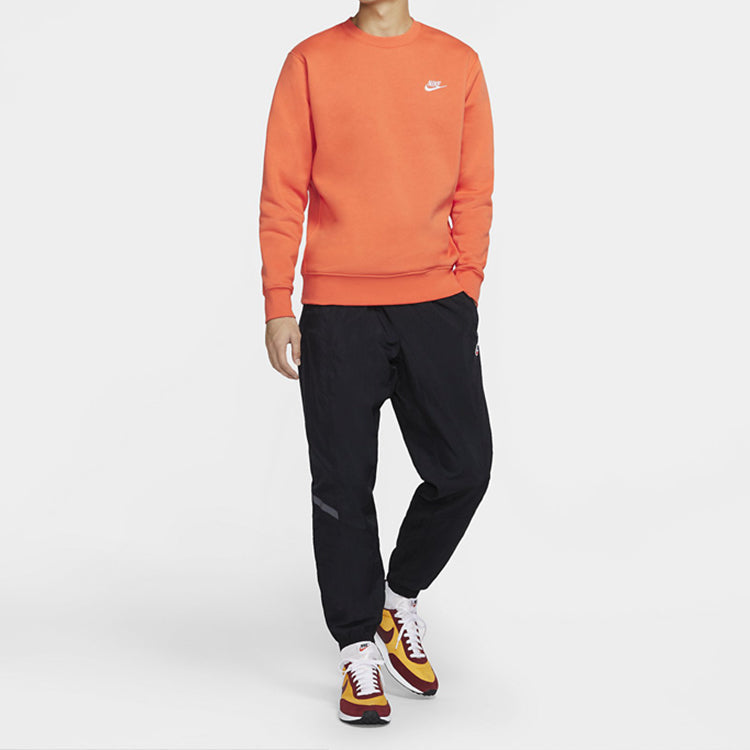 Nike Sportswear Club Sports Round Neck Fleece Solid Color Red BV2663-837