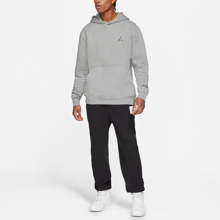Air Jordan Embroidered Logo Sports Fleece Hoodie 'Grey' DA9818-091