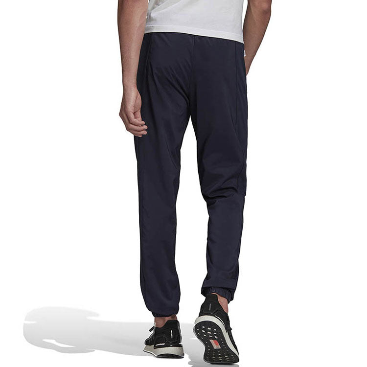 Men's adidas Training Series Solid Color Logo Printing Bundle Feet Casual Sports Pants/Trousers/Joggers Black HB6569