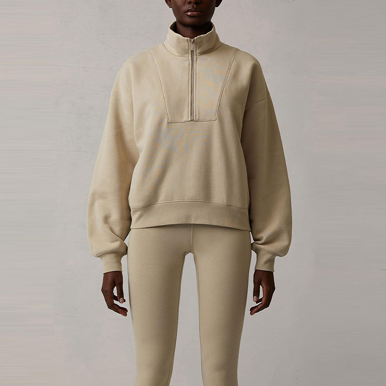 (WMNS) Fear of God Essentials SS22 Half-Zip Pullover 'Wheat' FOG-SS22-206