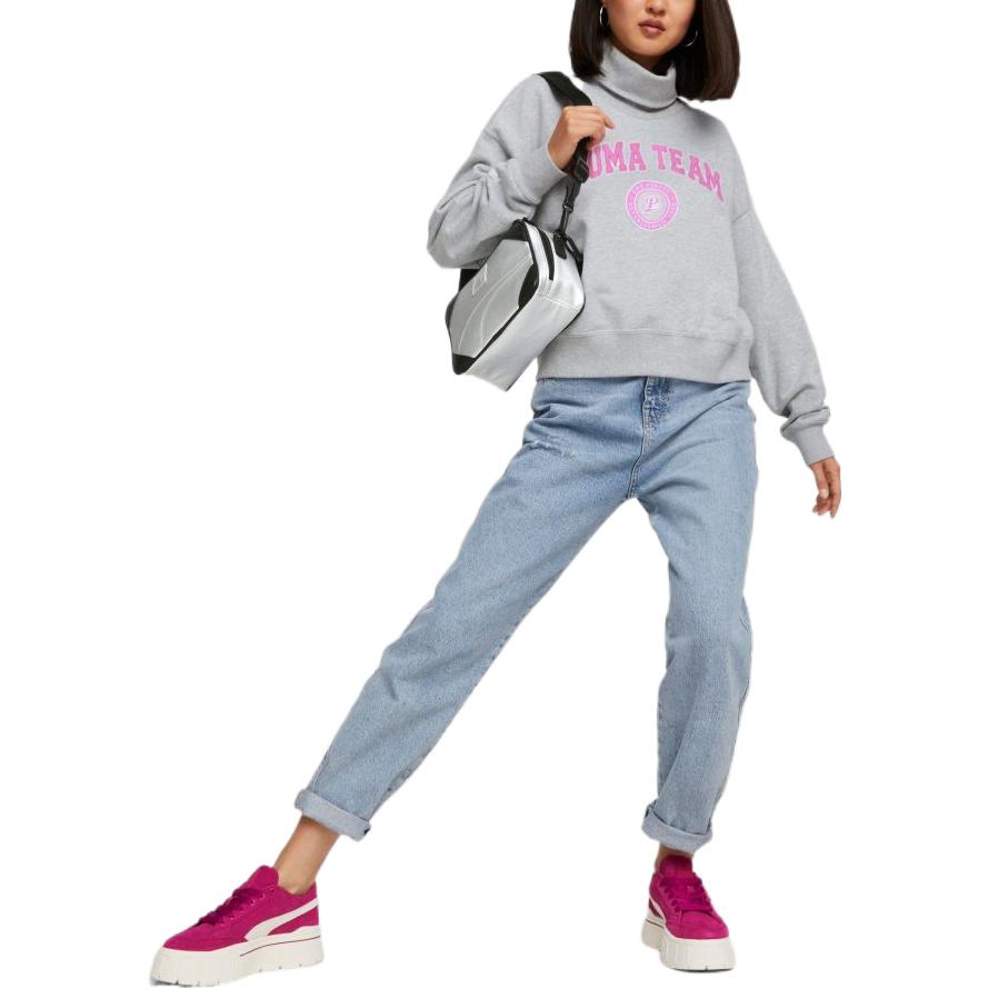 (WMNS) PUMA Team Sweatshirt 'Grey' 539271-04