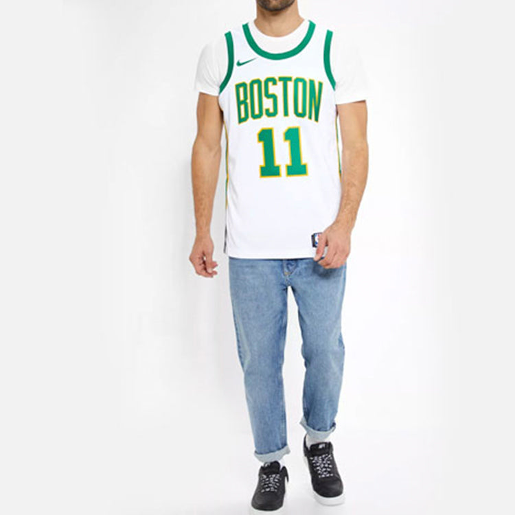 Nike NBA 18-19 Kyrie Irving Basketball Jersey 'White Green' AJ4596-101