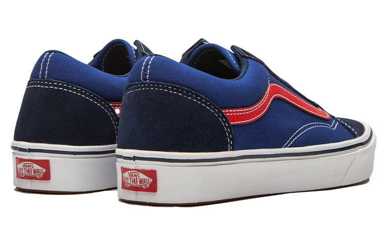 Vans Unisex Comfycush Old Skool Low-Top Sneakers Blue/Red VN0A3WMA1RP