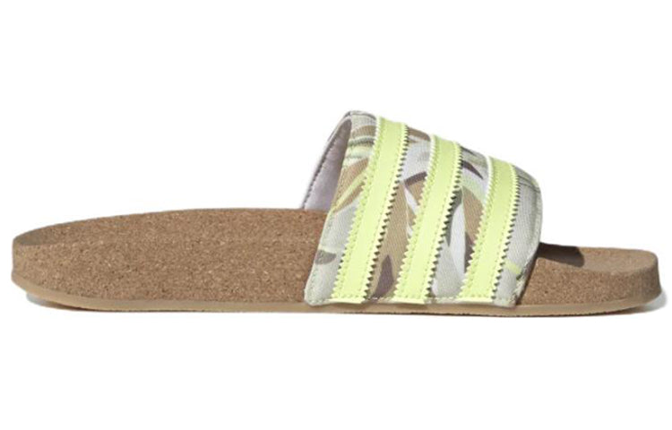 (WMNS) adidas Originals Adilette Cork 'Yellow' HQ1134