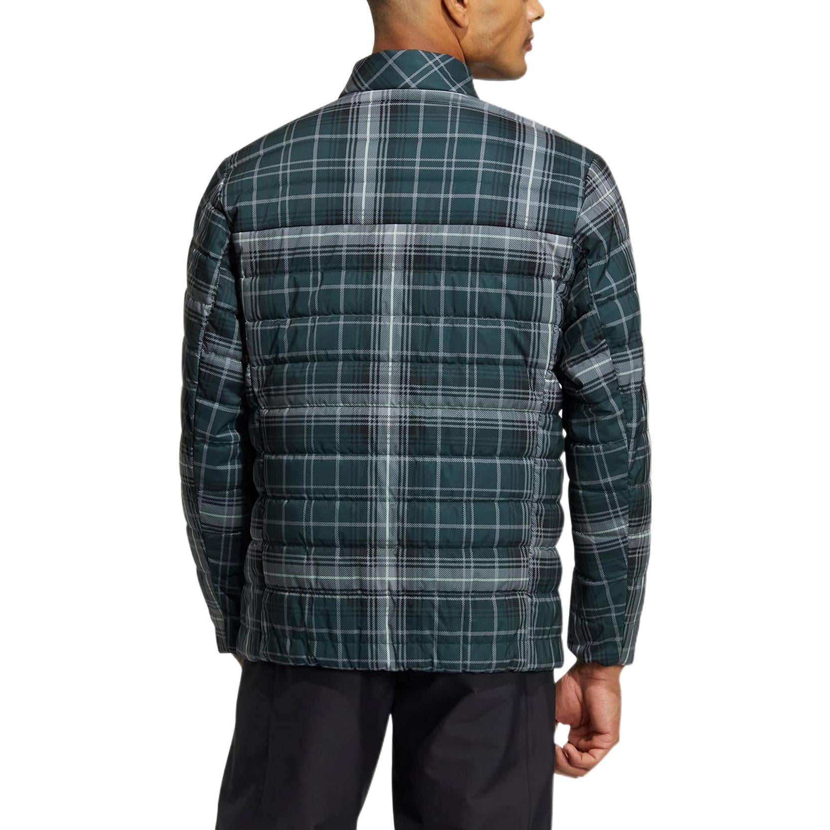 adidas Tartan Check Padded Jacket Asia Sizing 'Green Teal' HG8218