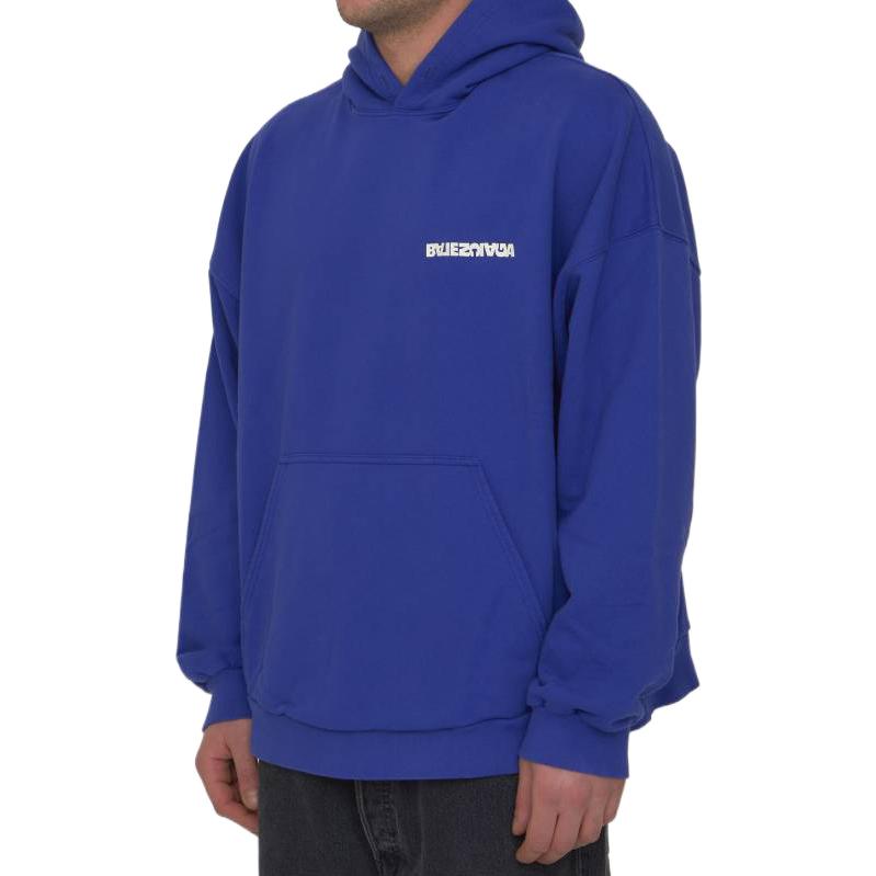 Balenciaga Turn Hoodie Wide Fit 'Blue' 674986TNVB64388