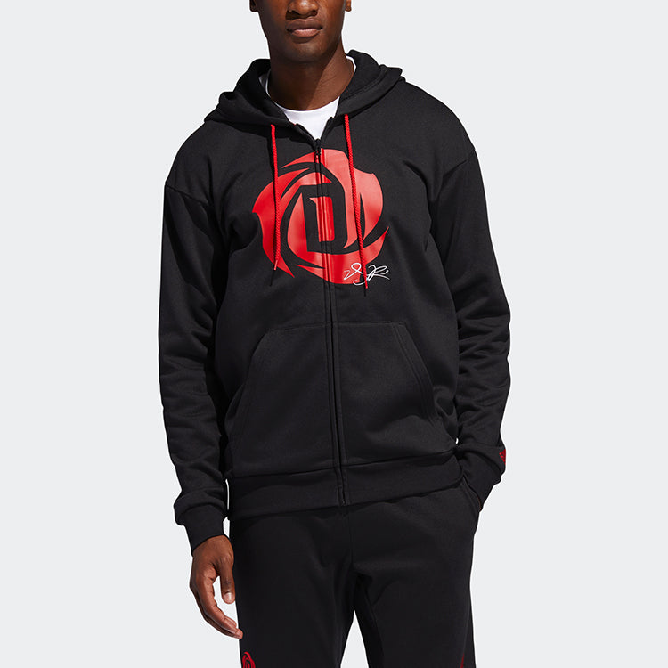 adidas Rose Hoodie Basketball Sports Hooded Jacket Black FH8161