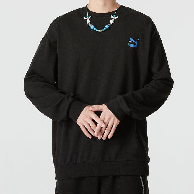 PUMA Logo Crew Neck Sweatshirt 'Black' 538780-01