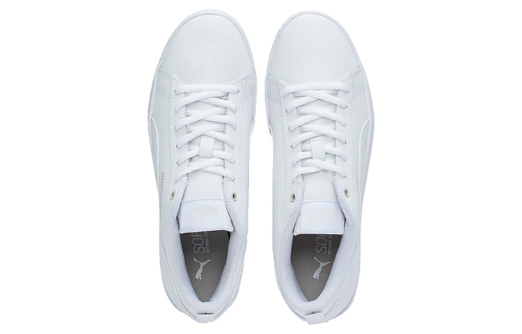 (WMNS) PUMA Smash v2 Leather 'Triple White' 365208-04