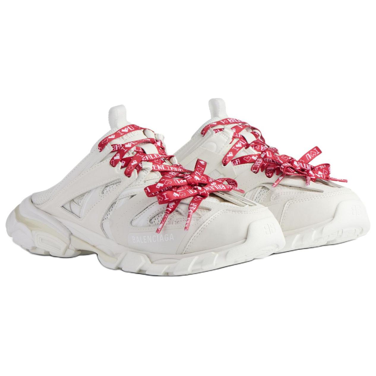 (WMNS) Balenciaga Track Mules 'White Red' 653813W3TR69060