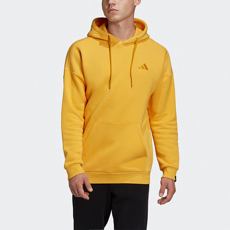 adidas M Urban Whd Bst logo Fleece Lined Stay Warm Casual Pullover Gold Color FR6601