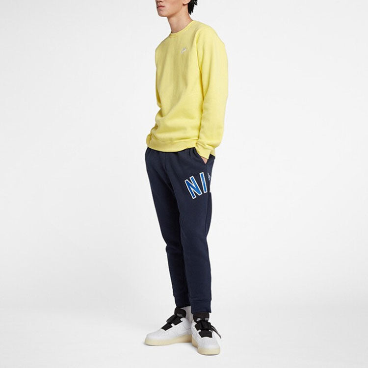 Nike Casual Knit Fleece Sports Pants Navy Blue Dark blue AR1825-451