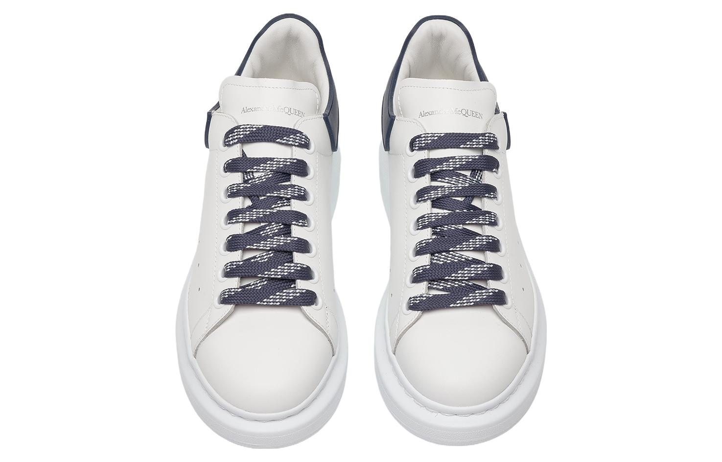 (WMNS) Alexander McQueen Oversized Sneaker 'White Ink Blue' 621056WHXMT9164