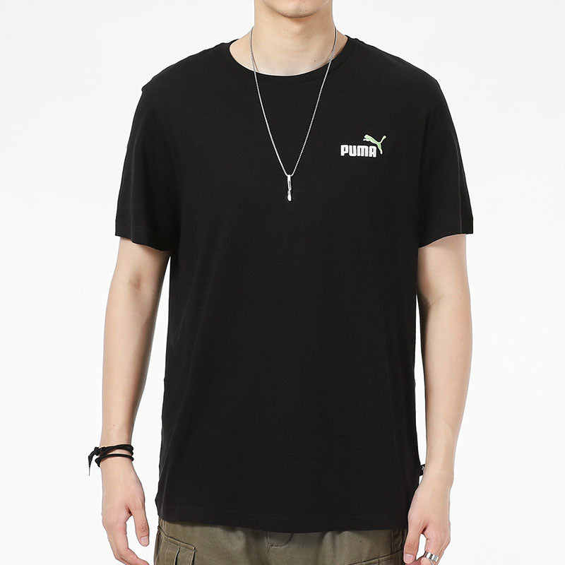 PUMA Sports Training Breathable Round Neck Short Sleeve Black 589015-51