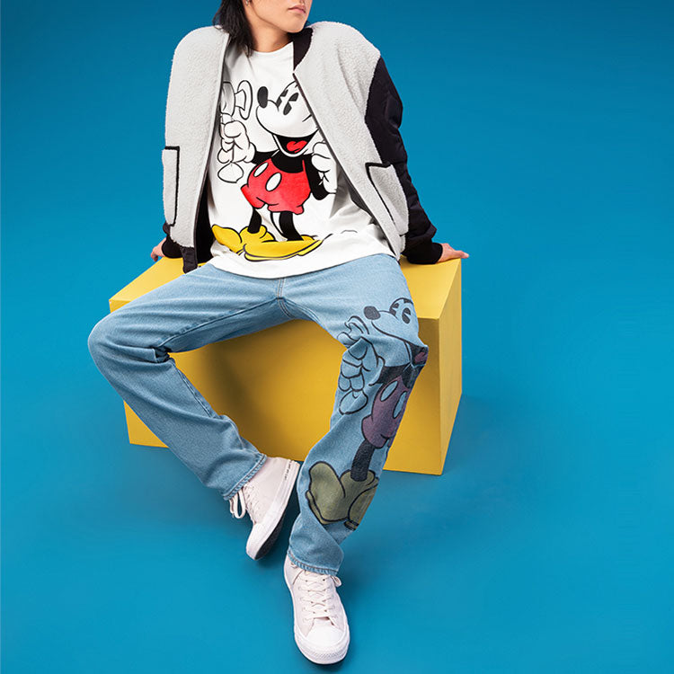 Levis x Disney Crossover Mickey Round Neck Short Sleeve Unisex White A0612-0001