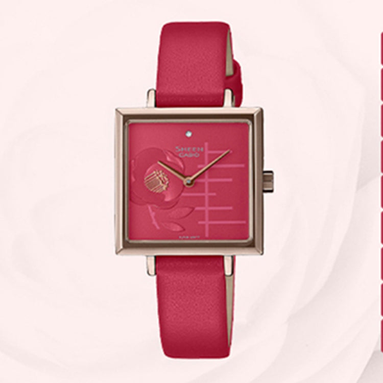 Casio Sheen Classic Cube Analog Watch 'Red Gold' SHE-C141CGL-4AUPFH-PERSON