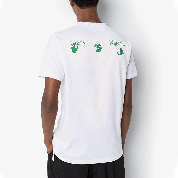 Off-White Slogan Applique Tee Men's White OMAA027T20JER0900155