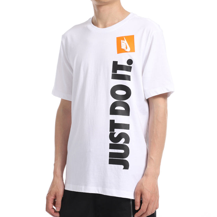 Nike Just Do It Sports Alphabet Casual Short Sleeve White CT6301-100