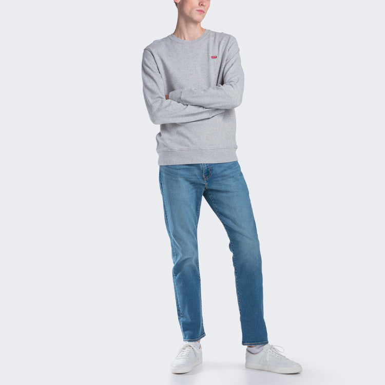 Men's Levis Alphabet Logo Loose Round Neck Pullover Gray 39862-0000